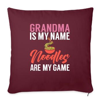 Cadeaux d’amoureux des nouilles - Housse de coussin décorative 45 x 45 cm - bordeaux - Devant