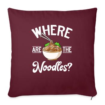 Noodle Lover Gifts - Sofakissenbezug 45 x 45 cm - Burgunderrot - Vorne