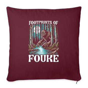 Monstre de Fouke Sasquatch du Sud Cryptozoologie - Housse de coussin décorative 45 x 45 cm - bordeaux - Devant