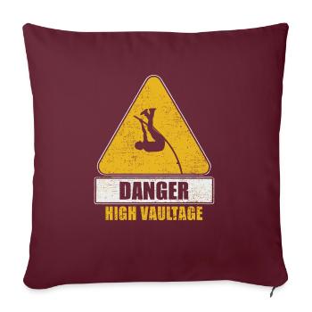 Stabhochspringer-Geschenk - Sofakissenbezug 45 x 45 cm - Burgunderrot - Vorne