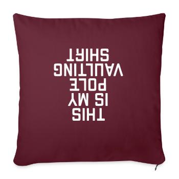 Cadeau de perchiste - Housse de coussin décorative 45 x 45 cm - bordeaux - Devant
