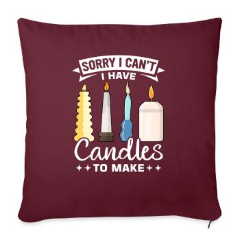 Drôle de fabricant de bougies Candle Maker Saying - Housse de coussin décorative 45 x 45 cm - bordeaux - Devant