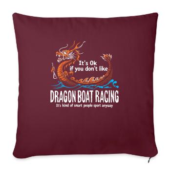 Lustiges Drachenboot-paddel - Sofakissenbezug 45 x 45 cm - Burgunderrot - Vorne