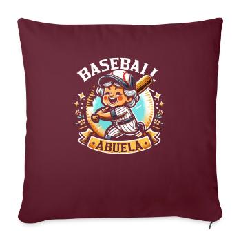 Journée des grands-parents de grand-mère de baseball - Housse de coussin décorative 45 x 45 cm - bordeaux - Devant