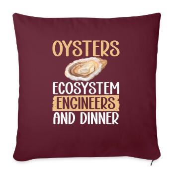 Oyster Gifts - Sofakissenbezug 45 x 45 cm - Burgunderrot - Vorne