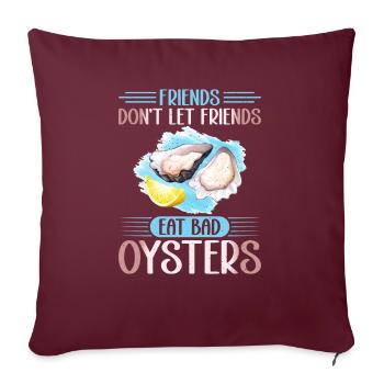 Oyster Gifts - Sofakissenbezug 45 x 45 cm - Burgunderrot - Vorne
