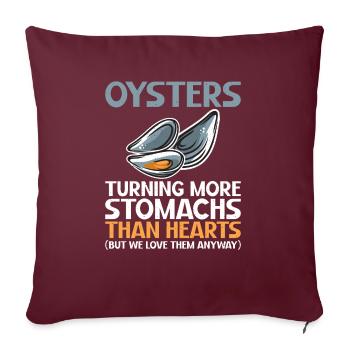 Oyster Gifts - Sofakissenbezug 45 x 45 cm - Burgunderrot - Vorne