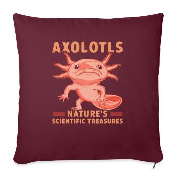 Axolotl Naturwissenschaftslehrer Mexikanischer Salamander - Sofakissenbezug 45 x 45 cm - Burgunderrot - Vorne