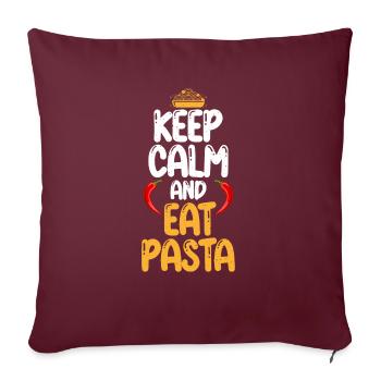 Pasta Lover Gifts - Sofakissenbezug 45 x 45 cm - Burgunderrot - Vorne