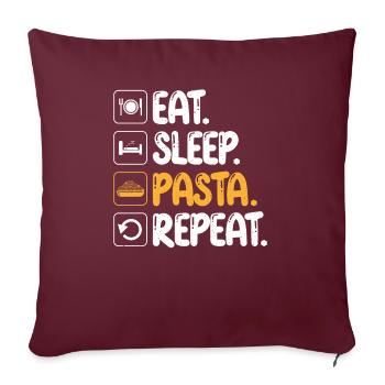 Cadeaux pour les amateurs de pâtes - Housse de coussin décorative 45 x 45 cm - bordeaux - Devant