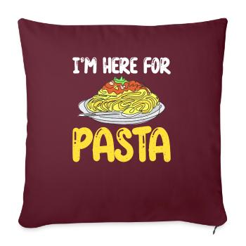 Cadeaux pour les amateurs de pâtes - Housse de coussin décorative 45 x 45 cm - bordeaux - Devant