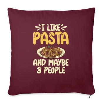 Cadeaux pour les amateurs de pâtes - Housse de coussin décorative 45 x 45 cm - bordeaux - Devant