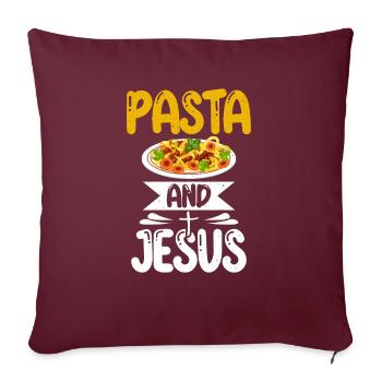 Pasta Lover Gifts - Sofa pillowcase 17,3'' x 17,3'' (45 x 45 cm) - burgundy - Front