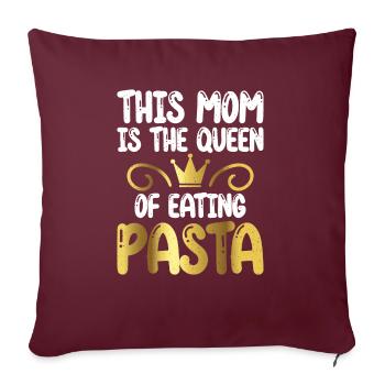 Cadeaux pour les amateurs de pâtes - Housse de coussin décorative 45 x 45 cm - bordeaux - Devant