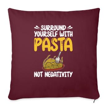 Pasta Lover Gifts - Sofa pillowcase 17,3'' x 17,3'' (45 x 45 cm) - burgundy - Front