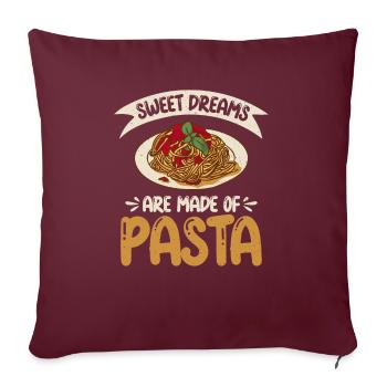 Cadeaux pour les amateurs de pâtes - Housse de coussin décorative 45 x 45 cm - bordeaux - Devant