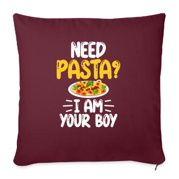 Cadeaux pour les amateurs de pâtes - Housse de coussin décorative 45 x 45 cm - bordeaux - Devant