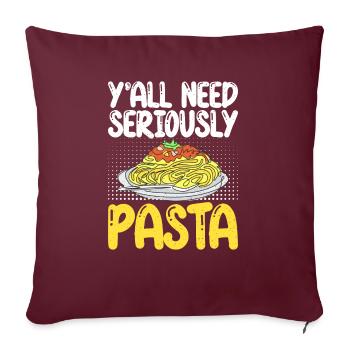 Pasta Lover Gifts - Sofa pillowcase 17,3'' x 17,3'' (45 x 45 cm) - burgundy - Front