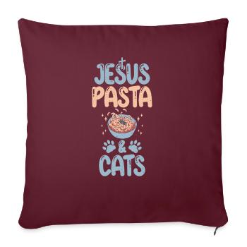 Cadeaux pour les amateurs de pâtes - Housse de coussin décorative 45 x 45 cm - bordeaux - Devant