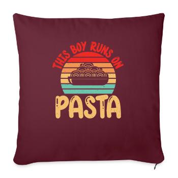 Cadeaux pour les amateurs de pâtes - Housse de coussin décorative 45 x 45 cm - bordeaux - Devant