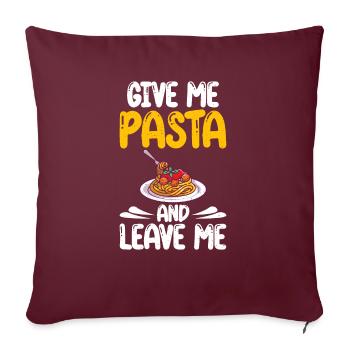 Cadeaux pour les amateurs de pâtes - Housse de coussin décorative 45 x 45 cm - bordeaux - Devant