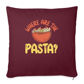 Cadeaux pour les amateurs de pâtes - Housse de coussin décorative 45 x 45 cm - bordeaux - Devant