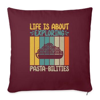 Pasta Lover Gifts - Sofa pillowcase 17,3'' x 17,3'' (45 x 45 cm) - burgundy - Front