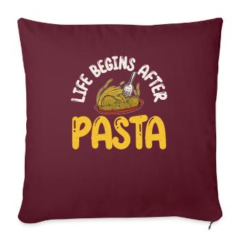 Pasta Lover Gifts - Sofa pillowcase 17,3'' x 17,3'' (45 x 45 cm) - burgundy - Front
