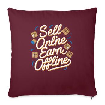 Entrepreneur en commerce électronique d’entreprise de dropshipping - Housse de coussin décorative 45 x 45 cm - bordeaux - Devant