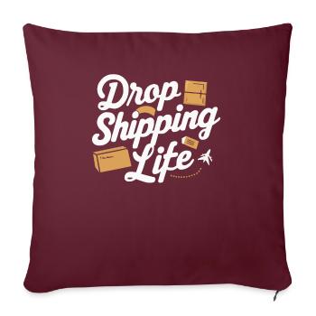 Dropshipping Business Ecommerce Entrepreneur - Housse de coussin décorative 45 x 45 cm - bordeaux - Devant