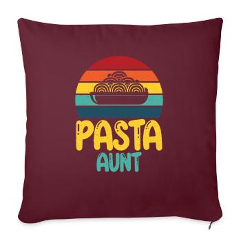 Cadeaux pour les amateurs de pâtes - Housse de coussin décorative 45 x 45 cm - bordeaux - Devant