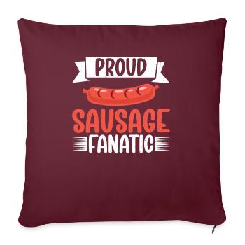 Sausage Lover - Sofakissenbezug 45 x 45 cm - Burgunderrot - Vorne