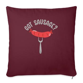 Sausage Lover - Sofakissenbezug 45 x 45 cm - Burgunderrot - Vorne