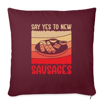 Sausage Lover - Sofa pillowcase 17,3'' x 17,3'' (45 x 45 cm) - burgundy - Front