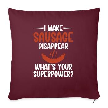 Sausage Lover - Sofa pillowcase 17,3'' x 17,3'' (45 x 45 cm) - burgundy - Front