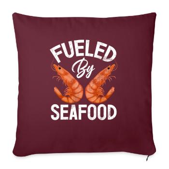 Cadeau pour les amateurs de fruits de mer - Housse de coussin décorative 45 x 45 cm - bordeaux - Devant