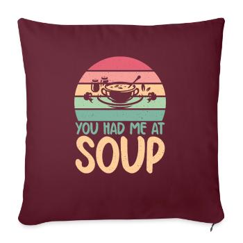 Soup Lovers Gifts - Sofakissenbezug 45 x 45 cm - Burgunderrot - Vorne