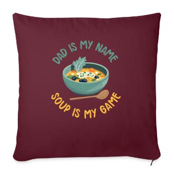 Soup Lovers Gifts - Sofa pillowcase 17,3'' x 17,3'' (45 x 45 cm) - burgundy - Front