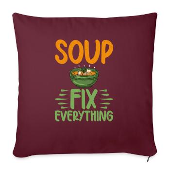 Soup Lovers Gifts - Sofa pillowcase 17,3'' x 17,3'' (45 x 45 cm) - burgundy - Front