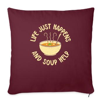 Soup Lovers Gifts - Sofa pillowcase 17,3'' x 17,3'' (45 x 45 cm) - burgundy - Front