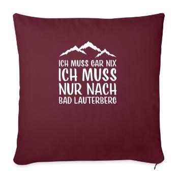 Bad Lauterberg I Harz Brocken Brockenbahn - Housse de coussin décorative 45 x 45 cm - bordeaux - Devant