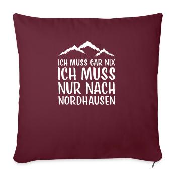 Nordhausen I Harz Brocken Brockenbahn Walpurgis - Housse de coussin décorative 45 x 45 cm - bordeaux - Devant