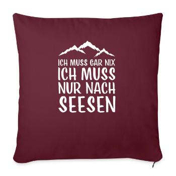 Seesen Harz Brocken Brockenbahn Walpurgis for - Housse de coussin décorative 45 x 45 cm - bordeaux - Devant