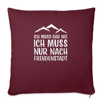 Freudenstadt I Schwarzwald Urlaub Motiv für Wäller - Sofakissenbezug 45 x 45 cm - Burgunderrot - Vorne