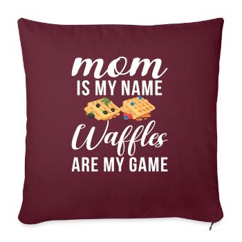 Waffle Lover Gifts - Sofa pillowcase 17,3'' x 17,3'' (45 x 45 cm) - burgundy - Front