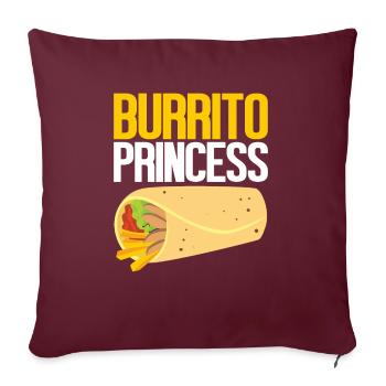 Cadeau Burrito - Housse de coussin décorative 45 x 45 cm - bordeaux - Devant