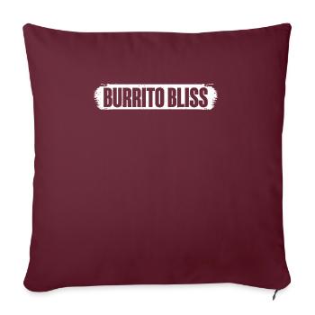 Cadeau Burrito - Housse de coussin décorative 45 x 45 cm - bordeaux - Devant