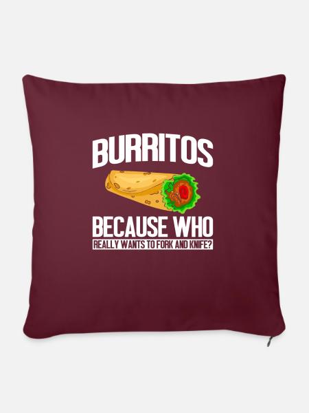 Burrito Gift - Sofakissenbezug 45 x 45 cm - Burgunderrot