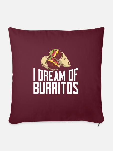 Burrito Gift - Sofakissenbezug 45 x 45 cm - Burgunderrot