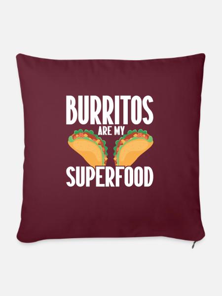 Burrito Gift - Sofakissenbezug 45 x 45 cm - Burgunderrot